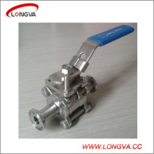 Sanitary 316L 3PC Clamped Ball Valve with Lockable Handle